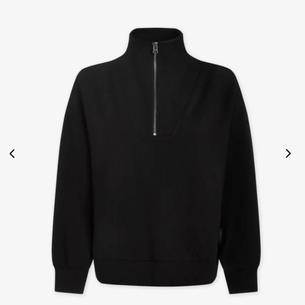 Varley Hawley Black Half-Zip Sweat Oversized Doublesoft Sweatshirt Pullover Xs — image 4 of 8